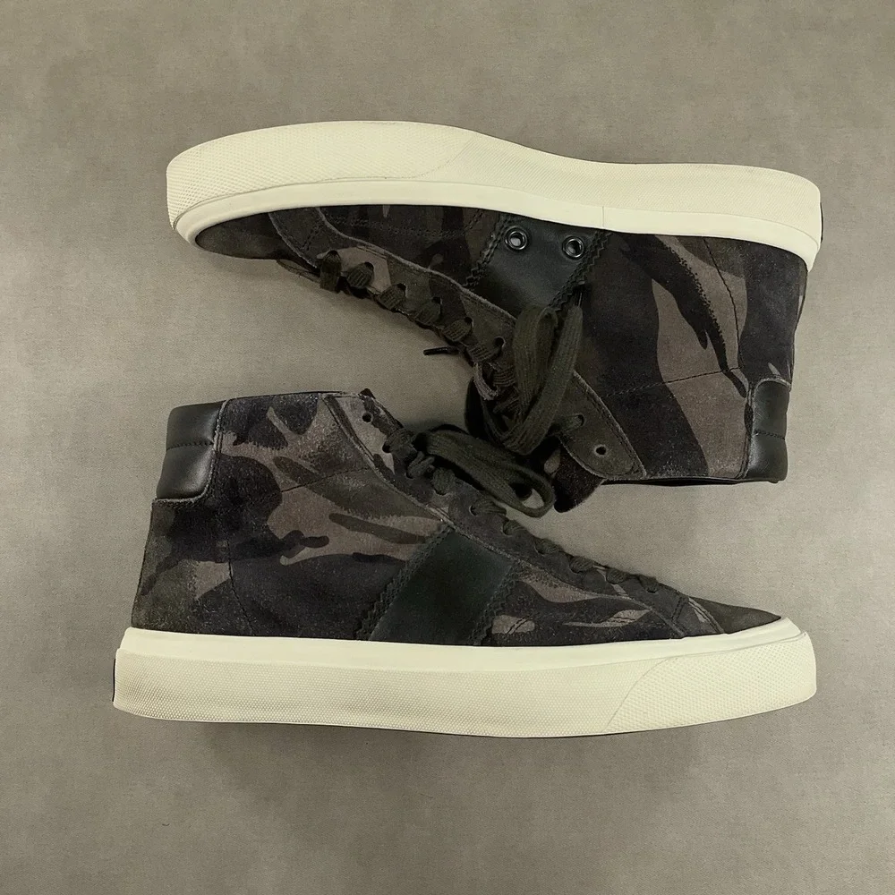 Tom Ford Camo Cambridge Hi Taupe Black Camouflage‎ Sneakers Men's Size 8.5